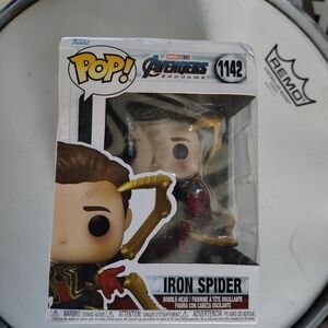 Funko Iron Spider Pop Figure - Red and Gold
